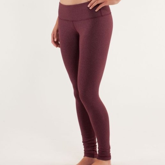 Lululemon Wunder Under Leggings | Size 4 | Long | Heathered Bordeaux Drama - Picture 1 of 7